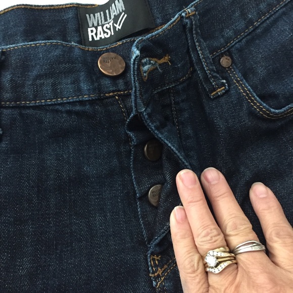 WILLIAM RAST BUTTON FLY INDIGO SKINNY JEANS 34/30 - Picture 3 of 10